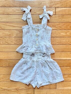 💕5/6 Jessica Simpson darling 2 piece palm trees matching tank and short set!